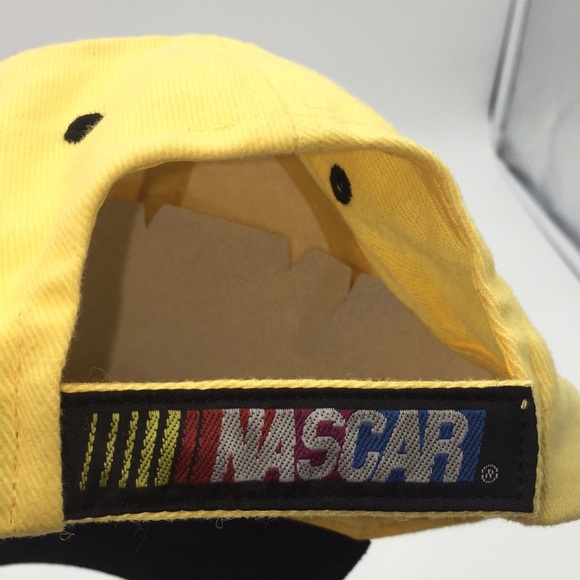 Caterpillar Cat Racing 22 Nascar Hat Baseball Cap Visor Yellow Black - Picture 14 of 15